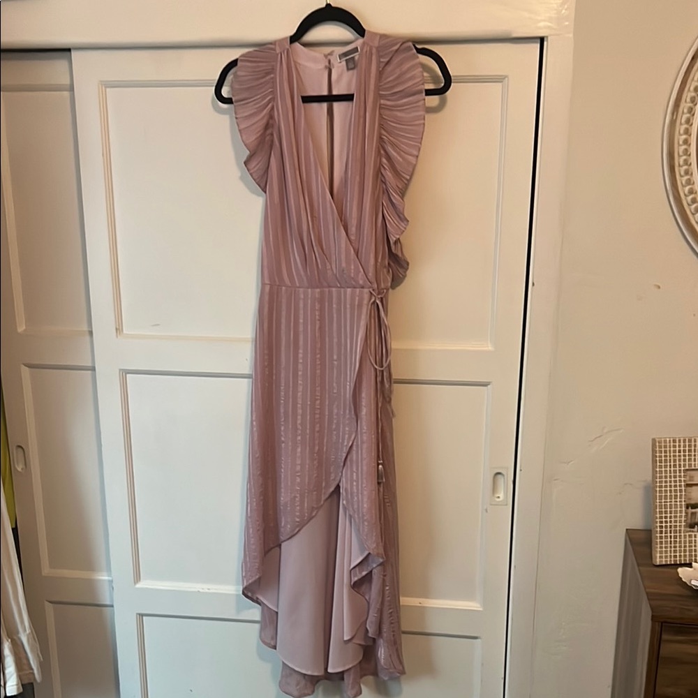 Elegant Mauve Wrap Dress